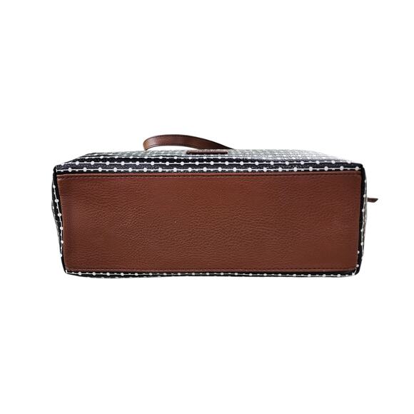 FOSSIL Felicity Black Ivory Dot Faux Leather Tote Bag Wallet Set - Picture 13 of 15